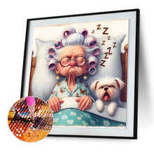 Load image into Gallery viewer, Diamond Painting - Full Round - Funny old lady (30*30CM)