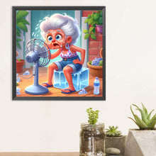 Load image into Gallery viewer, Diamond Painting - Full Round - Funny old lady (30*30CM)