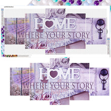 Load image into Gallery viewer, Diamond Painting - Full Round - HOME calligraphy and painting (95*45CM)