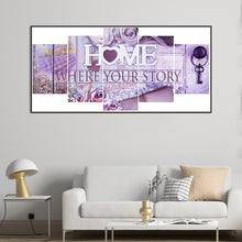 Load image into Gallery viewer, Diamond Painting - Full Round - HOME calligraphy and painting (95*45CM)