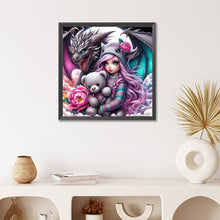 Load image into Gallery viewer, Diamond Painting - Full Round - Girl and dragon (50*50CM)