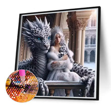Load image into Gallery viewer, Diamond Painting - Full Round - Leopard dragon and girl (50*50CM)