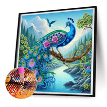 Load image into Gallery viewer, Diamond Painting - Partial Special Shaped - Garden peacock (30*30CM)