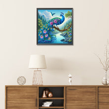 Load image into Gallery viewer, Diamond Painting - Partial Special Shaped - Garden peacock (30*30CM)