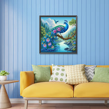 Load image into Gallery viewer, Diamond Painting - Partial Special Shaped - Garden peacock (30*30CM)
