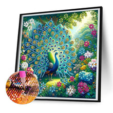Load image into Gallery viewer, Diamond Painting - Partial Special Shaped - Garden peacock (30*30CM)