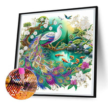 Load image into Gallery viewer, Diamond Painting - Partial Special Shaped - Garden peacock (30*30CM)