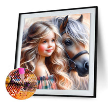 Load image into Gallery viewer, Diamond Painting - Full Round - Girl and horse (30*30CM)