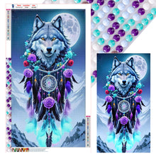 Load image into Gallery viewer, Diamond Painting - Full Round - Dream catcher wolf (40*70CM)