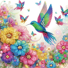 Load image into Gallery viewer, Diamond Painting - Partial Special Shaped - Hummingbird and flower (30*30CM)