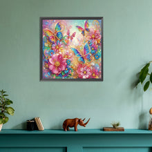 Load image into Gallery viewer, Diamond Painting - Partial Special Shaped - Butterfly and flower (30*30CM)