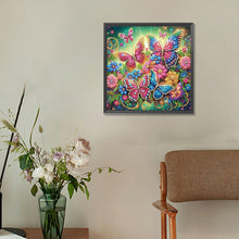 Load image into Gallery viewer, Diamond Painting - Partial Special Shaped - Butterfly and flower (30*30CM)