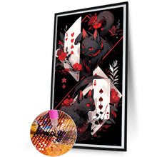 Load image into Gallery viewer, Diamond Painting - Full Round - Card Black Cat (30*55CM)