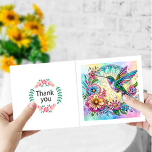 Load image into Gallery viewer, 6Pcs Special Shape Hummingbird Diamond Painting Card for Family Friends Gift