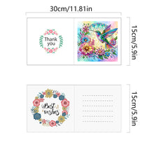 Load image into Gallery viewer, 6Pcs Special Shape Hummingbird Diamond Painting Card for Family Friends Gift