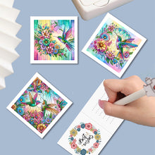 Load image into Gallery viewer, 6Pcs Special Shape Hummingbird Diamond Painting Card for Family Friends Gift