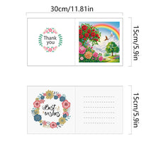 Load image into Gallery viewer, 6Pcs Special Shape Rainbow Garden Diamond Handmade Card for Friends Gift