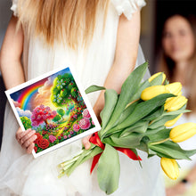 Load image into Gallery viewer, 6Pcs Special Shape Rainbow Garden Diamond Handmade Card for Friends Gift