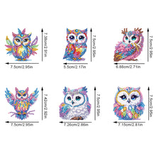 Load image into Gallery viewer, 6Pcs Acrylic Special Shape Owl Diamond Painting Fridge Magnet for Home Decor