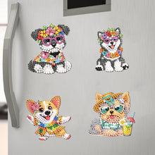 Load image into Gallery viewer, 6Pcs Acrylic Special Shape Dog Diamond Painting Fridge Magnet for Home Decor