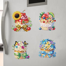 Load image into Gallery viewer, 6Pcs Acrylic Special Shape Cupcake Diamond Painting Fridge Magnet for Home Decor