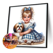 Load image into Gallery viewer, Diamond Painting - Full Round - Cute Girl (30*30CM)