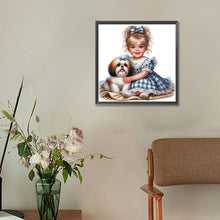 Load image into Gallery viewer, Diamond Painting - Full Round - Cute Girl (30*30CM)