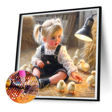 Load image into Gallery viewer, Diamond Painting - Full Round - Cute Girl (30*30CM)