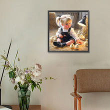 Load image into Gallery viewer, Diamond Painting - Full Round - Cute Girl (30*30CM)