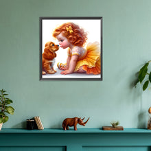 Load image into Gallery viewer, Diamond Painting - Full Round - Cute Girl (30*30CM)