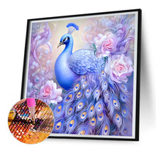 Load image into Gallery viewer, Diamond Painting - Full Round - Peacock with Flowers (30*30CM)