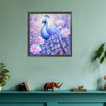 Load image into Gallery viewer, Diamond Painting - Full Round - Peacock with Flowers (30*30CM)
