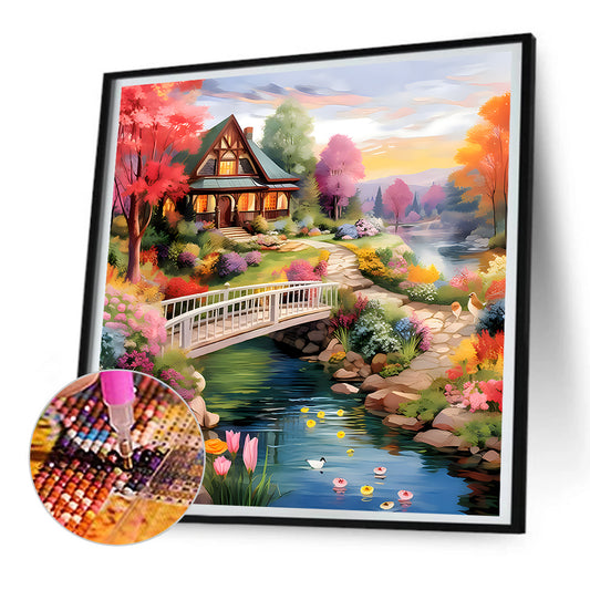 Diamond Painting - Full Round - Village Scenery (30*30CM)