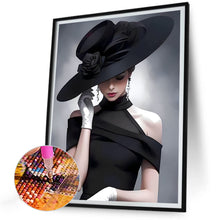 Load image into Gallery viewer, Diamond Painting - Full Round - Lady with Top Hat (30*40CM)
