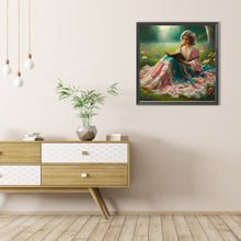 Load image into Gallery viewer, AB Diamond Painting - Full Round - Girl reading in the forest (40*40CM)