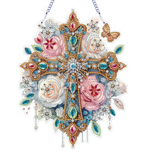 Load image into Gallery viewer, PET Double Sided Special Shaped Color Flower Hanging Diamond Art Kits Home Decor