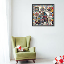 Load image into Gallery viewer, Diamond Painting - Full Round - Mandala and cat (40*40CM)