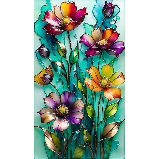 AB Diamond Painting - Full Round - Glass flower (40*70CM)