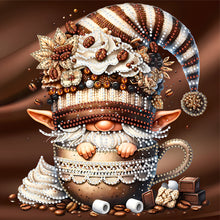 Load image into Gallery viewer, Diamond Painting - Partial Special Shaped - Coffee bean gnome (30*30CM)