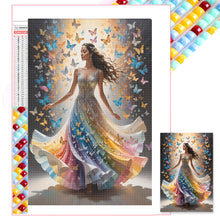 Load image into Gallery viewer, Diamond Painting - Full Square - Butterfly woman (20*30CM)