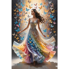 Load image into Gallery viewer, Diamond Painting - Full Square - Butterfly woman (20*30CM)