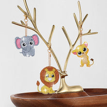 Load image into Gallery viewer, 8Pcs Double Sided Animal Alien Diamond Art Keyring for Home Birthday Party Decor