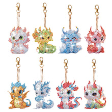 Load image into Gallery viewer, 8Pcs Double Sided Animal Alien Diamond Art Keyring for Home Birthday Party Decor