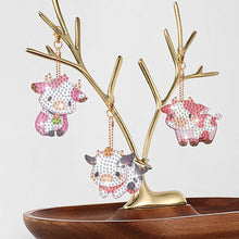 Load image into Gallery viewer, 8Pcs Double Sided Animal Alien Diamond Art Keyring for Home Birthday Party Decor