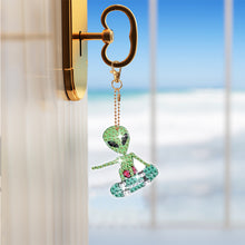 Load image into Gallery viewer, 8Pcs Double Sided Animal Alien Diamond Art Keyring for Home Birthday Party Decor
