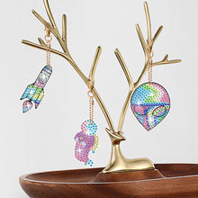 Load image into Gallery viewer, 8Pcs Double Sided Animal Alien Diamond Art Keyring for Home Birthday Party Decor
