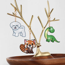 Load image into Gallery viewer, 8Pcs Double Sided Animal Alien Diamond Art Keyring for Home Birthday Party Decor