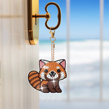 Load image into Gallery viewer, 8Pcs Double Sided Animal Alien Diamond Art Keyring for Home Birthday Party Decor