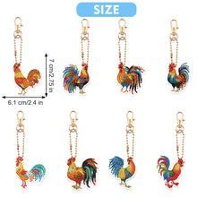 Load image into Gallery viewer, 8Pcs Double Sided Animal Alien Diamond Art Keyring for Home Birthday Party Decor