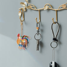 Load image into Gallery viewer, 8Pcs Double Sided Animal Alien Diamond Art Keyring for Home Birthday Party Decor